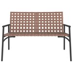 vidaXL Chaise de jardin Noir 113 x 79 x 75cm polyrotin