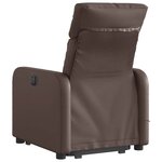 vidaXL Fauteuil inclinable de massage électrique marron similicuir