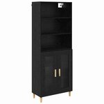 vidaXL Haut Armoire Chêne noir 69 5 x 32 5 x 180 cm Bois d'ingénierie