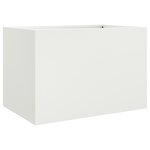 vidaXL Jardinière blanc 62x47x46 cm acier laminé à froid