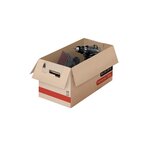 Pack and Move - Lot 10 Cartons Déménagement Premium - 60 X 30 X 30 - Extrême Résistance 25KG - Réutilisable - Poignées Renforcées - 1 Adhésif Offert