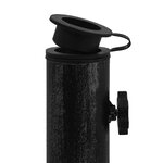 vidaXL Socle de parasol Noir 47x47x33 cm Fonte