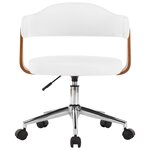 vidaXL Chaises pivotantes à manger lot de 6 bois courbé et similicuir