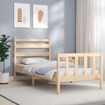 vidaXL Cadre de lit et tête de lit 100x200 cm bois massif