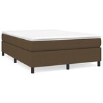 vidaXL Cadre de lit Marron foncé 140x200 cm Tissu