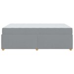 vidaXL Cadre de lit avec matelas Gris clair 120 x 190 cm tissu