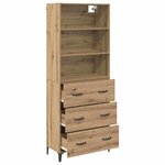 vidaXL Haut Armoire avec tiroir Chêne artisanal 69 5 x 34 x 180 cm