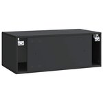 vidaXL Meuble TV mural Noir 78 5 x 41 x 30 cm Bois d'ingénierie