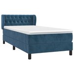 vidaXL Sommier à lattes de lit avec matelas Bleu foncé 90x190 cm