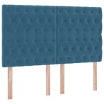 vidaXL Lit avec rangement et LED Bleu foncé 140 x 190 cm Velours