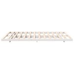 vidaXL Cadre de lit surélevé Blanc 140 x 220 cm Bois massif en pin