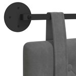 vidaXL Tête de lit suspendue Gris foncé Velours