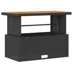 vidaXL Ensemble de salle à manger pour jardin Noir Poly rotin