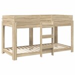 vidaXL Lit Superposé pour Enfants Chêne Sonoma 100 x 200 cm