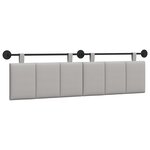 vidaXL Tête de lit suspendue Gris nuage Tissu