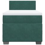vidaXL Sommier à lattes de lit avec matelas Vert foncé 90x200 cm