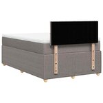 vidaXL Sommier à lattes de lit avec matelas Taupe 120x200 cm Tissu
