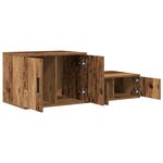 vidaXL Armoire de rangement 2 Pièces Bois ancien 118 x 41 x 40 cm