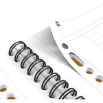 Cahier NOTEBOOK spirale A5+ 160P perforées 80g lignées 6 mm orange OXFORD