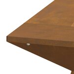 vidaXL brasero 60x60x50 cm acier patiné