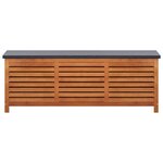 vidaXL Boîte de rangement de jardin 150x50x55 cm Eucalyptus solide