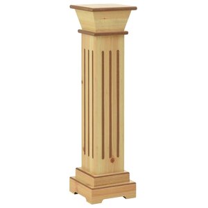 vidaXL Support pilier carré à plantes Bois clair 17x17x66 cm MDF