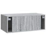 vidaXL Meuble TV mural Sonoma gris 78 5 x 41 x 30 cm Bois d'ingénierie