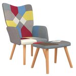 vidaXL Chaise de relaxation avec repose-pied Patchwork Tissu