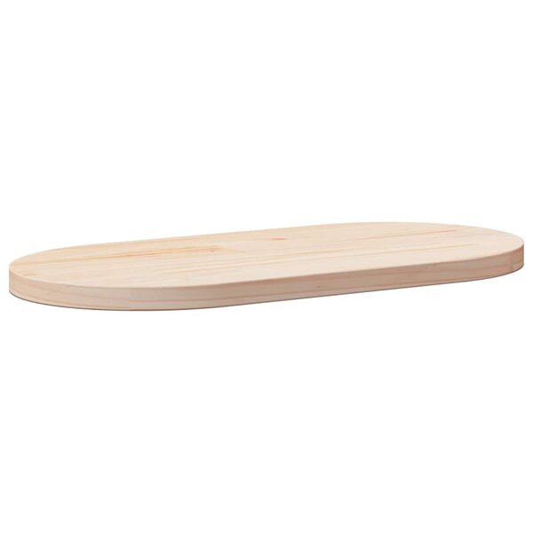 vidaXL Dessus de table 60x30x2 5 cm bois de pin massif ovale