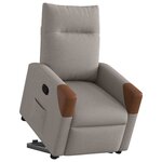 vidaXL Fauteuil inclinable taupe tissu