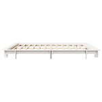 vidaXL Cadre de lit sans matelas blanc 160x200 cm bois de pin massif