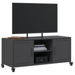 vidaXL Meuble TV noir 100 5x39x43 5 cm acier