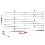 vidaXL Tête de lit murale Noir 156x3x63 cm Bois massif de pin