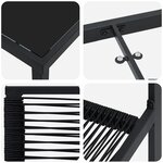 vidaXL Ensemble de Salle à Manger de Jardin 9 Pièces Noir Rattan PVC