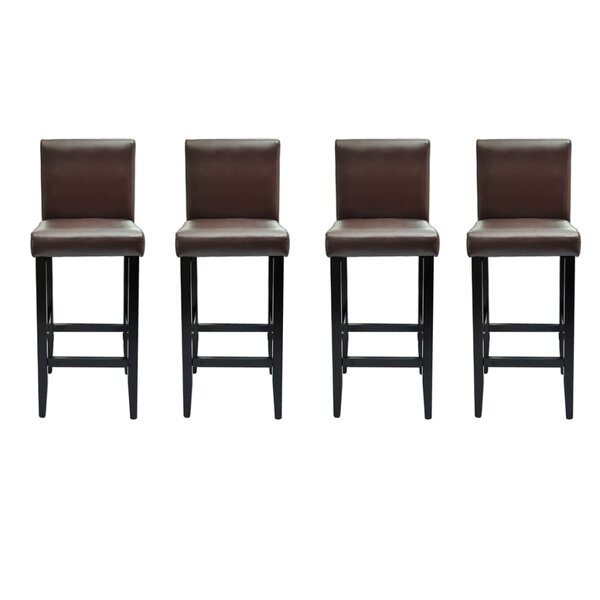 vidaXL Tabourets de bar lot de 4 marron foncé similicuir