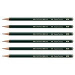 Crayon papier 9000 hexagonal mine 2mm HB x 6 FABER-CASTELL