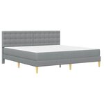 vidaXL Cadre de lit avec matelas Gris clair 180 x 200 cm Tissu