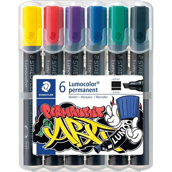 Marqueur permanent 350 Lumocolor  étui de 6 STAEDTLER