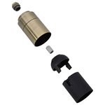 vidaXL Douilles de lampe 2 Pièces bronze E27