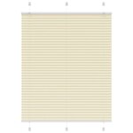 vidaXL Store plissé crème 110x100cm largeur du tissu 109 4cm polyester