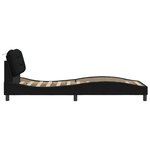 vidaXL Cadre de lit avec tête de lit Noir 80x200 cm Tissu