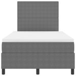 vidaXL Lit avec sommier à ressort avec matelas Gris clair Petit double Tissu en velours côtelé