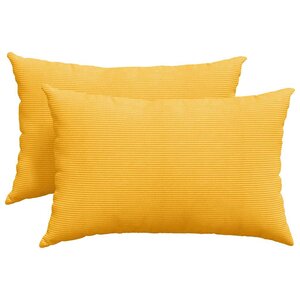 vidaXL Coussins de canapé 2 Pièces Jaune clair 60 x 40 cm