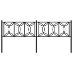 vidaXL Tête de lit métal noir 193 cm