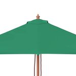 vidaXL Parasol d'extérieur avec mât en bois 150x200 cm vert