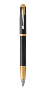 PARKER IM Premium Stylo plume  Noir  plume fine  encre bleue  Coffret cadeau
