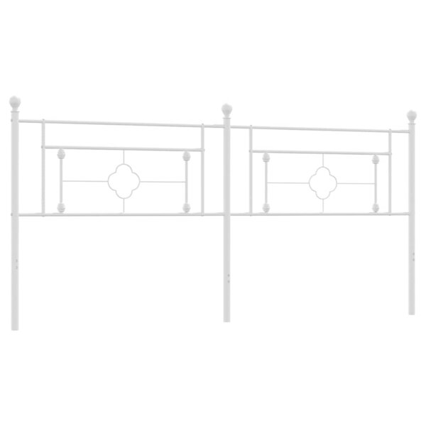 vidaXL Tête de lit de remplacement métal blanc 200 cm