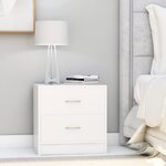 vidaXL Tables de chevet 2 Pièces Blanc 40x30x40 cm Bois d'ingénierie