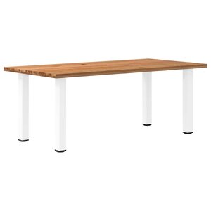 vidaXL Table à manger marron clair bois de chêne massif rectangulaire
