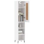 vidaXL Buffet haut Blanc 34 5x34x180 cm Bois d'ingénierie